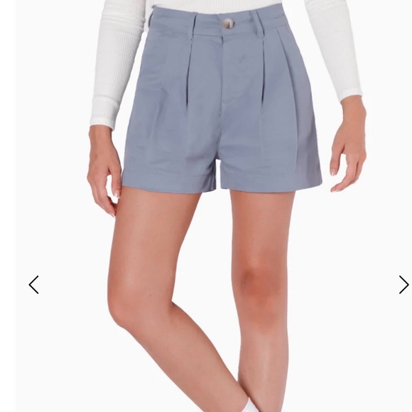 flashy Pants - Women's Blue Pleated Shorts from Colombia